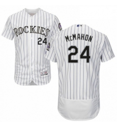 Mens Majestic Colorado Rockies 24 Ryan McMahon White Home Flex Base Authentic Collection MLB Jersey