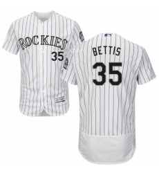 Mens Majestic Colorado Rockies 35 Chad Bettis White Flexbase Authentic Collection MLB Jersey