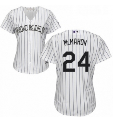 Womens Majestic Colorado Rockies 24 Ryan McMahon Authentic White Home Cool Base MLB Jersey 