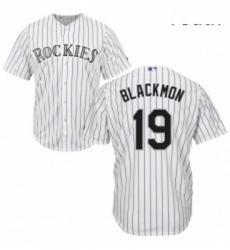 Youth Majestic Colorado Rockies 19 Charlie Blackmon Authentic White Home Cool Base MLB Jersey