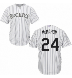 Youth Majestic Colorado Rockies 24 Ryan McMahon Authentic White Home Cool Base MLB Jersey 