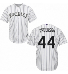 Youth Majestic Colorado Rockies 44 Tyler Anderson Authentic White Home Cool Base MLB Jersey 