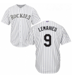 Youth Majestic Colorado Rockies 9 DJ LeMahieu Authentic White Home Cool Base MLB Jersey