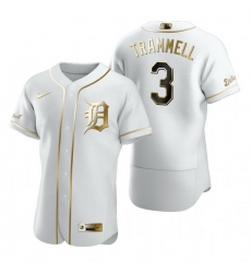 Detroit Tigers 3 Alan Trammell White Nike Mens Authentic Golden Edition MLB Jersey