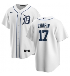 Men Detroit Tigers 17 Andrew Chafin White Cool Base Stitched Baseball Jersey
