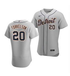Men Detroit Tigers 20 Spencer Torkelson Gray Flex Base Stitched jersey