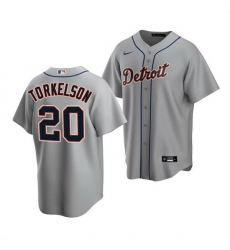 Men Detroit Tigers 20 Spencer Torkelson Grey Cool Base Stitched jersey