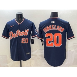 Men Detroit Tigers  20 Spencer Torkelson Navy 2026 Alternate Vapor Premier Limited Stitched Baseball Jersey