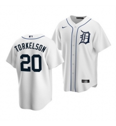 Men Detroit Tigers 20 Spencer Torkelson White Cool Base Stitched jersey