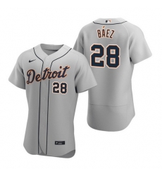 Men Detroit Tigers 28 Javier B E1ez Grey Flex Base Stitched jersey