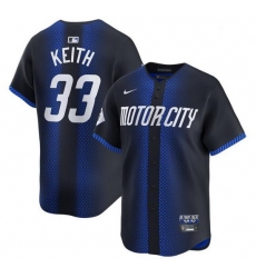 Men Detroit Tigers 33 Colt Keith 2024 Navy City Connect Cool Base Limited Stitched Jersey