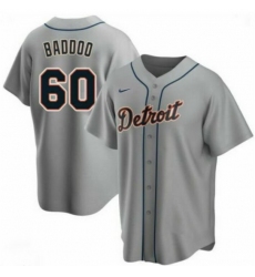 Men Detroit Tigers 60 Akil Baddoo Grey Cool Base Stitched jersey