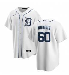 Men Detroit Tigers 60 Akil Baddoo White Cool Base Stitched jersey