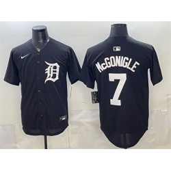 Men Detroit Tigers  7 Kevin McGonigle Black Limited Stitched Baseball Jersey