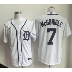 Men Detroit Tigers  7 Kevin McGonigle White Cool Base Stitched Baseball Jersey