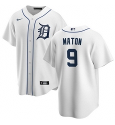 Men Detroit Tigers 9 Nick Maton White Cool Base Stitched Jersey