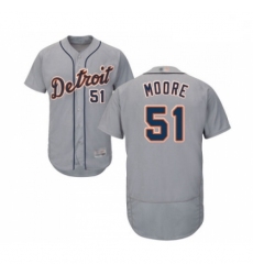 Mens Detroit Tigers 51 Matt Moore Grey Road Flex Base Authentic Collection Baseball Jersey