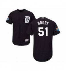 Mens Detroit Tigers 51 Matt Moore Navy Blue Alternate Flex Base Authentic Collection Baseball Jersey