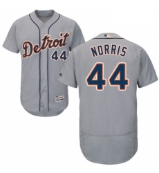 Mens Majestic Detroit Tigers 44 Daniel Norris Grey Road Flex Base Authentic Collection MLB Jersey