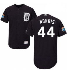 Mens Majestic Detroit Tigers 44 Daniel Norris Navy Blue Alternate Flex Base Authentic Collection MLB Jersey