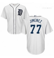 Mens Majestic Detroit Tigers 77 Joe Jimenez Replica White Home Cool Base MLB Jersey 