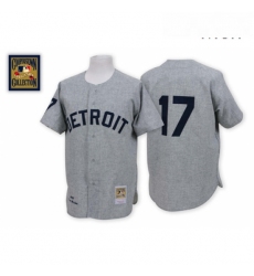 Mens Mitchell and Ness 1968 Detroit Tigers 17 Denny Mclain Authentic Grey Throwback MLB Jersey
