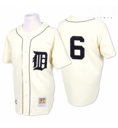 Mens Mitchell and Ness 1968 Detroit Tigers 6 Al Kaline Replica Cream Throwback MLB Jersey