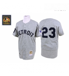 Mens Mitchell and Ness 1969 Detroit Tigers 23 Willie Horton Replica Grey Throwback MLB Jersey