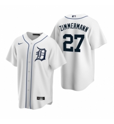 Mens Nike Detroit Tigers 27 Jordan Zimmermann White Home Stitched Baseball Jerse