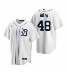 Mens Nike Detroit Tigers 48 Matthew Boyd White Home Stitched Baseball Jersey
