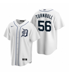 Mens Nike Detroit Tigers 56 Spencer Turnbull White Home Stitched Baseball Jersey