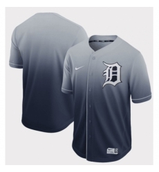 Mens Nike Detroit Tigers Blank Navy Fade Authentic Baseball Jersey