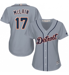 Womens Majestic Detroit Tigers 17 Denny McLain Authentic Grey Road Cool Base MLB Jersey