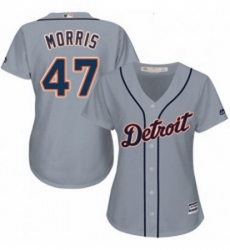 Womens Majestic Detroit Tigers 47 Jack Morris Authentic Grey Road Cool Base MLB Jersey 