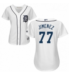 Womens Majestic Detroit Tigers 77 Joe Jimenez Authentic White Home Cool Base MLB Jersey 