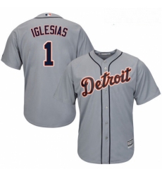 Youth Majestic Detroit Tigers 1 Jose Iglesias Authentic Grey Road Cool Base MLB Jersey