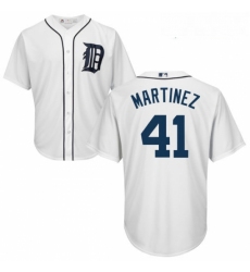 Youth Majestic Detroit Tigers 41 Victor Martinez Authentic White Home Cool Base MLB Jersey