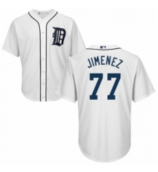 Youth Majestic Detroit Tigers 77 Joe Jimenez Authentic White Home Cool Base MLB Jersey 