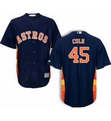 Astros 45 Gerrit Cole Navy Cool Base Jersey