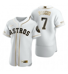 Houston Astros 7 Craig Biggio White Nike Mens Authentic Golden Edition MLB Jersey