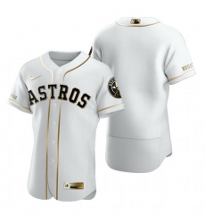 Houston Astros Blank White Nike Mens Authentic Golden Edition MLB Jersey