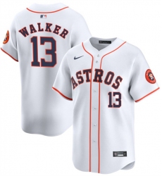 Men Houston Astros 13 Christian Walker White 2025 Home Limited Stitched Baseball Jersey