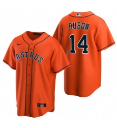 Men Houston Astros 14 Mauricio Dub F3n Orange Cool Base Stitched Baseball Jersey