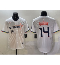 Men Houston Astros 14 Mauricio Dub F3n White 2025 City Connect Limited Stitched Baseball Jersey Men Houston Astros 14 Mauricio Dub F3n White 2025 City Connect Limited Stitched Baseball Jersey