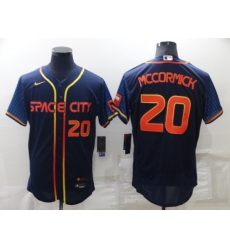 Men Houston Astros 20 Chas McCormick 2022 Navy City Connect Flex Base Stitched Baseball Jerse