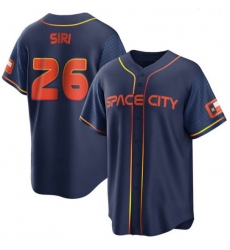 Men Houston Astros 26 Jose Siri 2022 Navy City Connect Cool Base Stitched Jersey