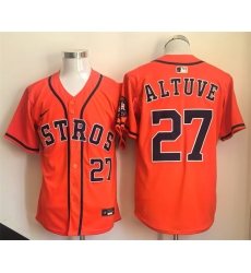 Men Houston Astros 27 Jose Altuve Orange Limited Stitched Jersey Men Houston Astros 27 Jose Altuve Orange Limited Stitched Jersey