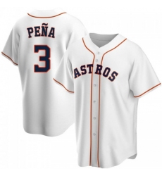 Men Houston Astros 3 Jeremy Pe F1a White Cool Base Stitched Jersey