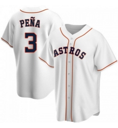 Men Houston Astros 3 Jeremy Pe F1a White Cool Base Stitched Jersey