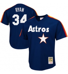 Men Houston Astros 34 Nolan Ryan Navy Mitchell  26 Ness Stitched Baseball Jersey